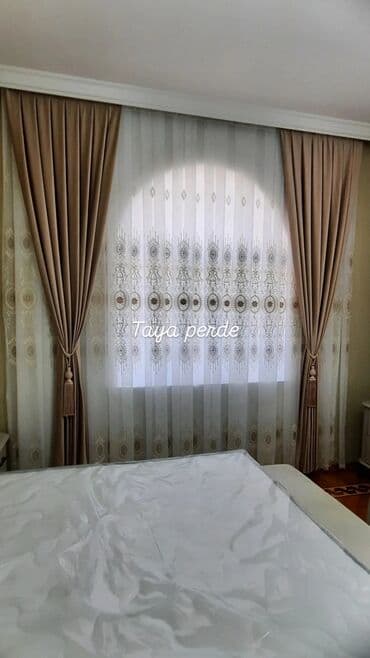 Zərif dizaynlı pərdə dəstləri - İkiqat kombinasiya: dekorativ qalın lalafo.az -da Zərif dizaynlı pərdə dəstləri - İkiqat kombinasiya: dekorativ qalın