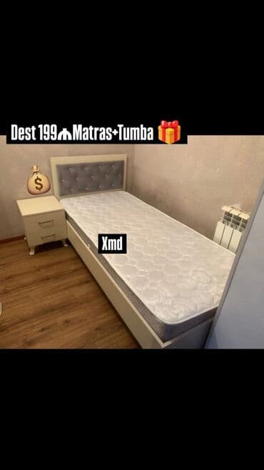 Yeni, Təknəfərlik çarpayı, Matras ilə lalafo.az -da Yeni, Təknəfərlik çarpayı, Matras ilə