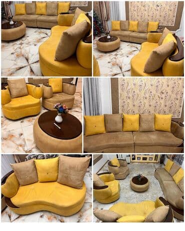 İşlənmiş, Divan, 2 kreslo, Pufik, Divan lalafo.az -da İşlənmiş, Divan, 2 kreslo, Pufik, Divan