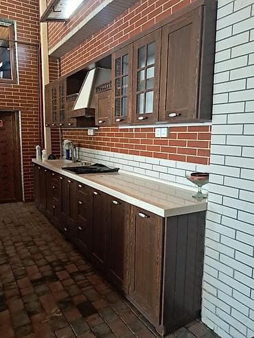 Mətbəx mebeli dəsti – klassik üslub, tünd ağac teksturası - Komplekt at lalafo.az Mətbəx mebeli dəsti – klassik üslub, tünd ağac teksturası - Komplekt