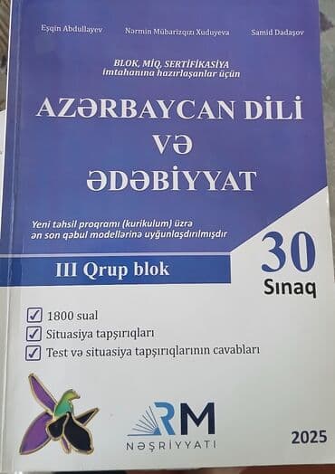 Məhsul: “Azərbaycan dili və Ədəbiyyat – 30 Sınaq” (III qrup blok) lalafo.az -da Məhsul: “Azərbaycan dili və Ədəbiyyat – 30 Sınaq” (III qrup blok)