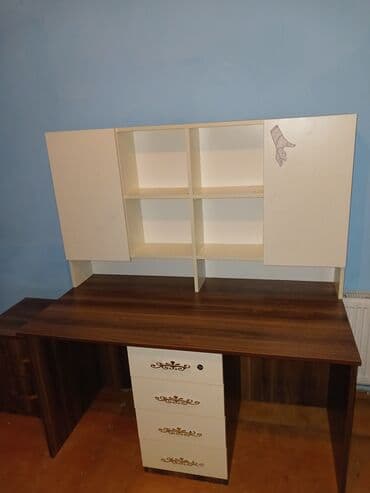 Düz masa, Polkalı, Siyirməli, Sadə laminat lalafo.az -da Düz masa, Polkalı, Siyirməli, Sadə laminat