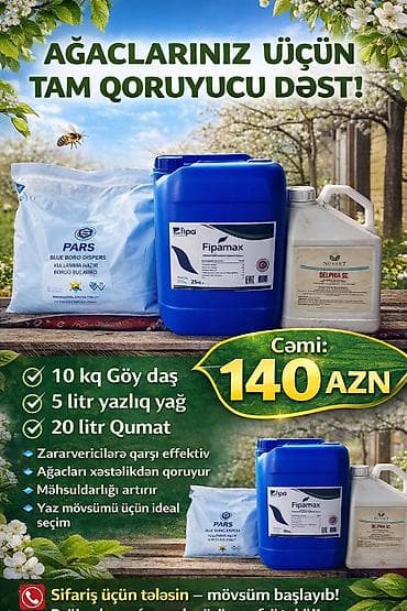 Ağaclarınız üçün tam qoruyucu dəst Tərkibi: - 10 kq Göy daş (Pars lalafo.az -da Ağaclarınız üçün tam qoruyucu dəst Tərkibi: - 10 kq Göy daş (Pars
