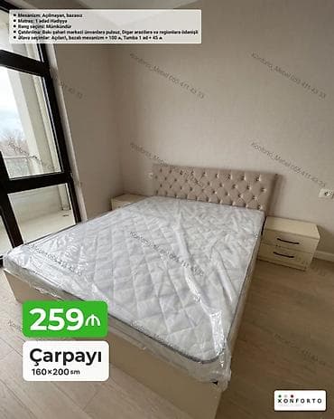 Çarpayı – 160×200 sm - Mexanizm: açılmayan, bazasız - Başlıq: yumşaq lalafo.az -da Çarpayı – 160×200 sm - Mexanizm: açılmayan, bazasız - Başlıq: yumşaq