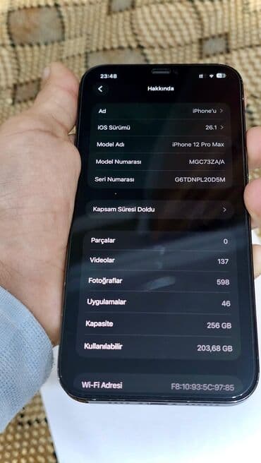 IPhone 12 Pro Max, 256 GB, Pacific Blue, Simsiz şarj, Face ID lalafo.az -da IPhone 12 Pro Max, 256 GB, Pacific Blue, Simsiz şarj, Face ID