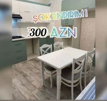 Mətbəx üçün, Yeni, Açılmayan, Dördbucaq masa, 4 stul lalafo.az -da Mətbəx üçün, Yeni, Açılmayan, Dördbucaq masa, 4 stul