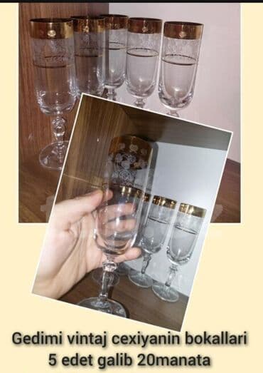 Qədəhlər, rəng - Qızılı, Xrustal, 6 ədədli dəst, 250 ml, Çexiya lalafo.az -da Qədəhlər, rəng - Qızılı, Xrustal, 6 ədədli dəst, 250 ml, Çexiya