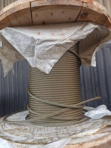 Troslar, rıçaqlar: Polad tros (steel wire rope) – böyük taxta barabanlarda. Təzə və az lalafo.az -da — 4 Troslar, rıçaqlar: Polad tros (steel wire rope) – böyük taxta barabanlarda. Təzə və az — 4