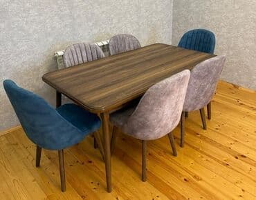 Qonaq otağı üçün, İşlənmiş, Kvadrat masa, 6 stul lalafo.az -da Qonaq otağı üçün, İşlənmiş, Kvadrat masa, 6 stul