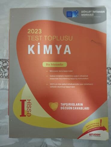 Kimya Testlər 11-ci sinif, DİM, 1-ci hissə, 2023 il lalafo.az -da Kimya Testlər 11-ci sinif, DİM, 1-ci hissə, 2023 il