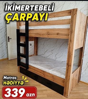 İkimərtəbəli çarpayı - Material: taxta teksturalı korpus, möhkəm lalafo.az -da İkimərtəbəli çarpayı - Material: taxta teksturalı korpus, möhkəm
