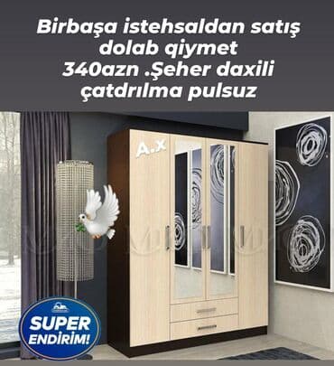 Yeni, Düz dolab, Qarderob, paltar dolabı lalafo.az -da Yeni, Düz dolab, Qarderob, paltar dolabı