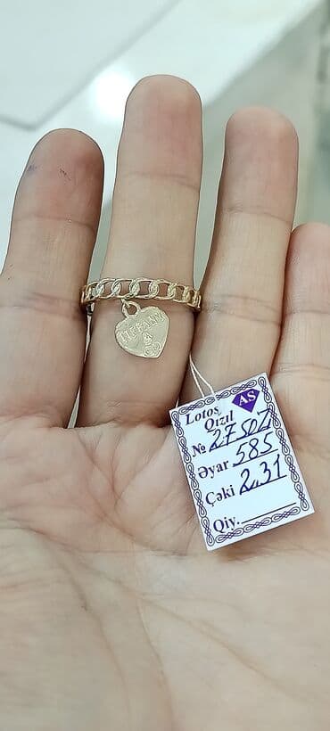Üzük, Tiffany, Sarı qızıl, 585 Əyar, Qaşsız lalafo.az -da Üzük, Tiffany, Sarı qızıl, 585 Əyar, Qaşsız