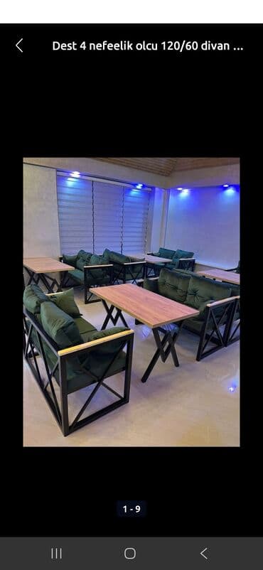 Салонная мебель на заказ: Со скамейками, Прямой стол, 4 персоны at lalafo.az — 2 Салонная мебель на заказ: Со скамейками, Прямой стол, 4 персоны — 2