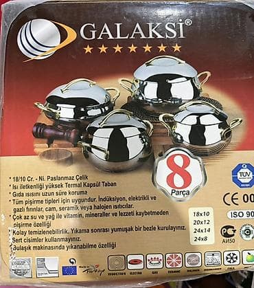 Qazan, rəng - Gümüşü, Paslanmayan polad, Türkiyə lalafo.az -da Qazan, rəng - Gümüşü, Paslanmayan polad, Türkiyə
