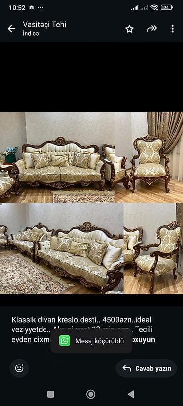 Divan, 2 kreslo, Divan lalafo.az -da Divan, 2 kreslo, Divan