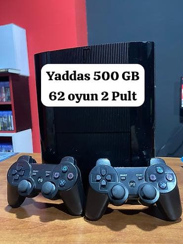 Ps 3 Super Slim yaddas 500 GB ustunde 2 pult Ve 62 oyun Yazlıb Butun lalafo.az -da Ps 3 Super Slim yaddas 500 GB ustunde 2 pult Ve 62 oyun Yazlıb Butun