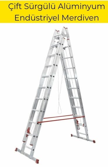 nərdivan qiyməti: İki sürgü funksiyalı bu alüminium nərdivan, müxtəlif hündürlüklərdə lalafo.az -da — 2 nərdivan qiyməti: İki sürgü funksiyalı bu alüminium nərdivan, müxtəlif hündürlüklərdə — 2