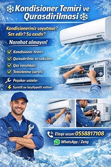 Təmir, Split kondisionerlər, Təmizləmə lalafo.az -da Təmir, Split kondisionerlər, Təmizləmə
