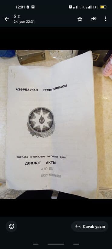 74 sot, Kənd təsərrüfatı, Mülkiyyətçi, Kupça (Çıxarış) lalafo.az -da 74 sot, Kənd təsərrüfatı, Mülkiyyətçi, Kupça (Çıxarış)