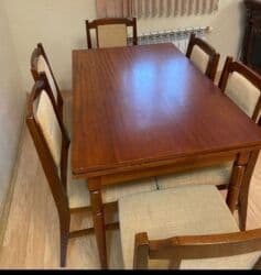 Qonaq otağı üçün, İşlənmiş, Kvadrat masa, 6 stul lalafo.az -da Qonaq otağı üçün, İşlənmiş, Kvadrat masa, 6 stul