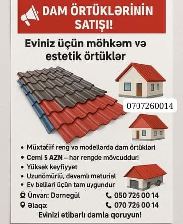 Profnastil: Dam örtuyu satişi bir başa zavod isdelen ölcye kesirik catrlma pulsuz lalafo.az -da — 1 Profnastil: Dam örtuyu satişi bir başa zavod isdelen ölcye kesirik catrlma pulsuz — 1