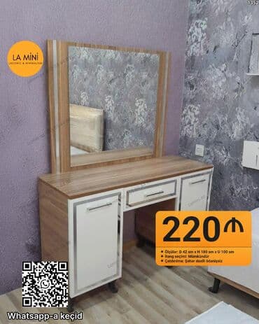 Mebel: Güzgülü makiyaj/konsol stol Brend: LA MiNi (Laconic & lalafo.az -da Mebel: Güzgülü makiyaj/konsol stol Brend: LA MiNi (Laconic &