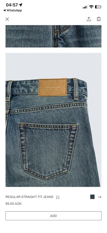 Regular Straight Fit Jeans - Kəsim: Regular straight fit – ayaqda lalafo.az -da Regular Straight Fit Jeans - Kəsim: Regular straight fit – ayaqda