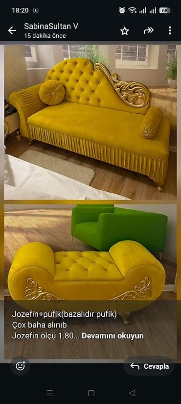Jozefin+pufik(bazalıdır pufik) Çox baha alınıb Jozefin ölçü 1.80 lalafo.az -da Jozefin+pufik(bazalıdır pufik) Çox baha alınıb Jozefin ölçü 1.80