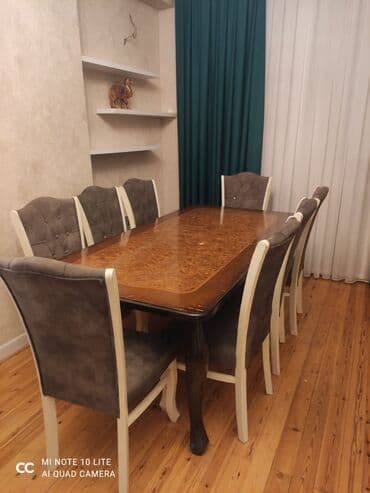 Geely: Qonaq otağı üçün, İşlənmiş, Açılmayan, Dördbucaq masa, 8 stul lalafo.az -da — 1 Geely: Qonaq otağı üçün, İşlənmiş, Açılmayan, Dördbucaq masa, 8 stul — 1