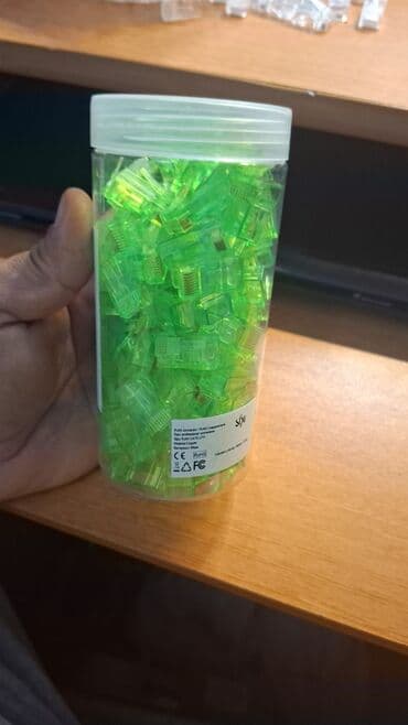 Məhsul: Yaşıl RJ45 konnektorları (UTP Cat5e/Cat6 üçün), bankada lalafo.az -da Məhsul: Yaşıl RJ45 konnektorları (UTP Cat5e/Cat6 üçün), bankada