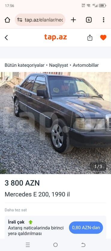 Mercedes-Benz E 200: 2 l | 1990 il Sedan lalafo.az -da Mercedes-Benz E 200: 2 l | 1990 il Sedan