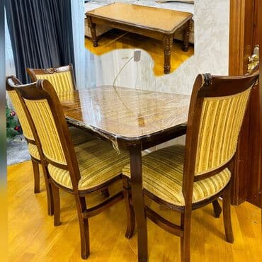 Qonaq otağı üçün, İşlənmiş, Açılmayan, Dördbucaq masa, 4 stul lalafo.az -da Qonaq otağı üçün, İşlənmiş, Açılmayan, Dördbucaq masa, 4 stul