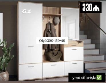 Düz dolab, Dəhliz üçün, Paltar üçün, Açılan, Korpuslu lalafo.az -da Düz dolab, Dəhliz üçün, Paltar üçün, Açılan, Korpuslu