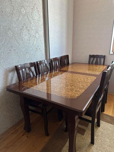 Qonaq otağı üçün, İşlənmiş, Açılan, Kvadrat masa, 8 stul lalafo.az -da Qonaq otağı üçün, İşlənmiş, Açılan, Kvadrat masa, 8 stul