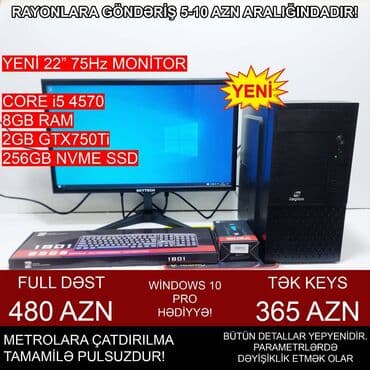 Oyun üçün Kompüter "Legion Core i5 4570 GTX750Ti 2GB 256GB NVME” ⭐Tək lalafo.az -da Oyun üçün Kompüter "Legion Core i5 4570 GTX750Ti 2GB 256GB NVME” ⭐Tək