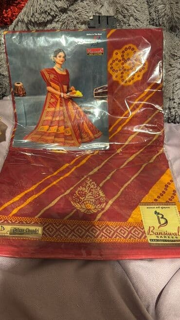 BansiwaI Sarees “Deluxe Chundri” 100% pambıq sari - Brend: Bansiwal lalafo.az -da BansiwaI Sarees “Deluxe Chundri” 100% pambıq sari - Brend: Bansiwal