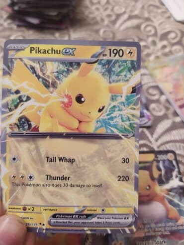 Pokémon kolleksiya kartları paketi - Pikachu ex (HP 190) – Elektrik lalafo.az -da Pokémon kolleksiya kartları paketi - Pikachu ex (HP 190) – Elektrik