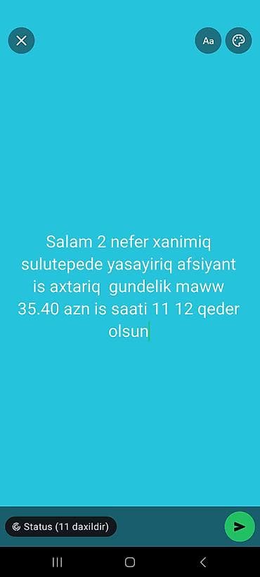 Ofisiant, Qadın, 20 yaş, 3-5 illik təcrübə lalafo.az -da Ofisiant, Qadın, 20 yaş, 3-5 illik təcrübə