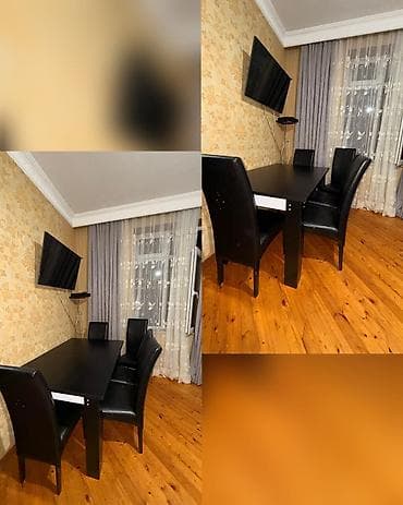 Для кухни, Нераскладной, Прямоугольный стол, 6 стульев at lalafo.az Для кухни, Нераскладной, Прямоугольный стол, 6 стульев