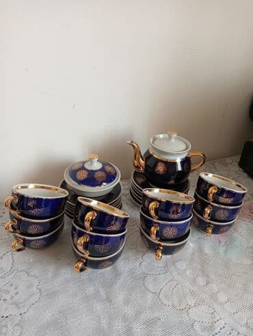 Çay dəsti, rəng - Göy, Farfor, 12 nəfərlik, SSRİ lalafo.az -da Çay dəsti, rəng - Göy, Farfor, 12 nəfərlik, SSRİ