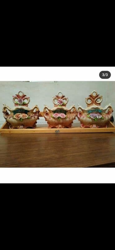 Keramika qablar dəsti – SUGAR, COFFEE, TEA - 3 ədəd dekorativ qab lalafo.az -da Keramika qablar dəsti – SUGAR, COFFEE, TEA - 3 ədəd dekorativ qab