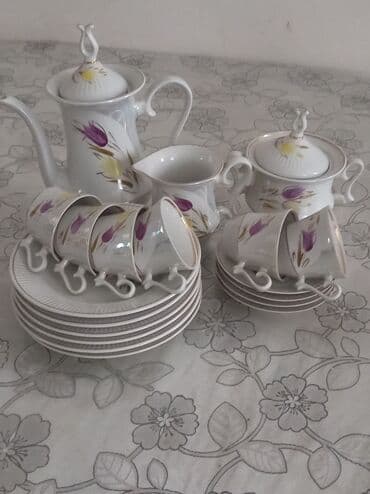 Çay dəsti, rəng - Ağ, Keramika, 6 nəfərlik lalafo.az -da Çay dəsti, rəng - Ağ, Keramika, 6 nəfərlik