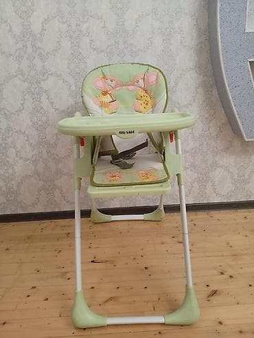 Uşaq yemək stulu – SHELMA - Rəng: açıq yaşıl, naxışlı (şirin heyvan lalafo.az -da Uşaq yemək stulu – SHELMA - Rəng: açıq yaşıl, naxışlı (şirin heyvan