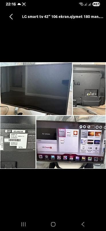 Salam. Tv-nin giyməti 180azn. Smart TV. Televizor əla və işlək lalafo.az -da Salam. Tv-nin giyməti 180azn. Smart TV. Televizor əla və işlək