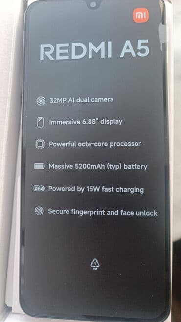 Xiaomi Redmi A5 - 32MP AI ikili kamera - 6.88" immersiv ekran - Güclü lalafo.az -da Xiaomi Redmi A5 - 32MP AI ikili kamera - 6.88" immersiv ekran - Güclü