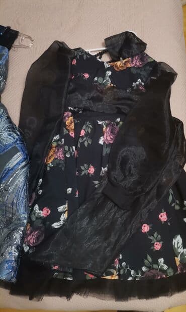 Qız uşaqları üçün şık ikiqatlı don - Rəng və naxış: Qara fon üzərində lalafo.az -da Qız uşaqları üçün şık ikiqatlı don - Rəng və naxış: Qara fon üzərində