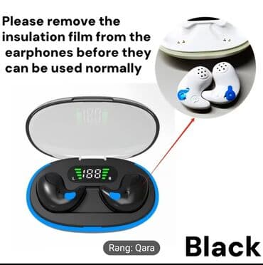 Qara rəngli true wireless qulaqlıq dəsti - Ergonomik qulaq içi lalafo.az -da Qara rəngli true wireless qulaqlıq dəsti - Ergonomik qulaq içi