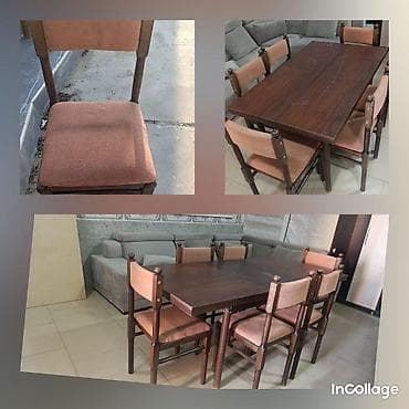 Qonaq otağı üçün, İşlənmiş, Kvadrat masa, 6 stul lalafo.az -da Qonaq otağı üçün, İşlənmiş, Kvadrat masa, 6 stul