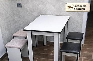 Mətbəx üçün, Yeni, Açılmayan, Dördbucaq masa, 4 stul lalafo.az -da Mətbəx üçün, Yeni, Açılmayan, Dördbucaq masa, 4 stul